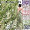 Heavy Industry Embroidery Sequin Fabric Tulle Lace Glitter Designer Fabric For Sewing Summer Fashion Costume Wedding Dress