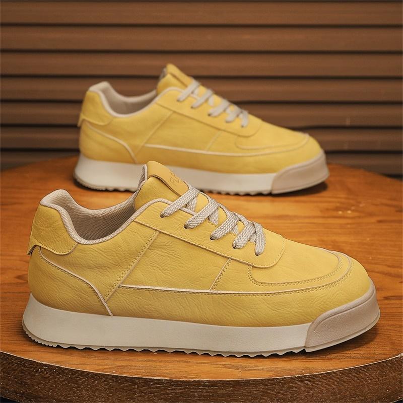 Retro Fashion Men Lace-up Casual Sneakers  Brown Men's Low Sneakers Breathable Flat Shoes Trainers  Big Size 45