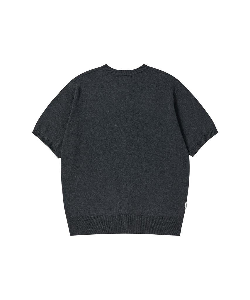 Nowandtomorrow Essential Half Cardigan [Charcoal]