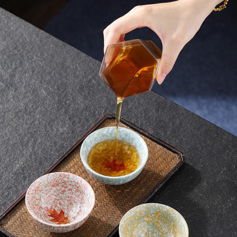 Jian Zhan Kiln-Transformed Leaf Tea Cup Kiln-Transformed Master Cup Japanese Style Ceramic Household Tea Set Douli Cup Large Tas