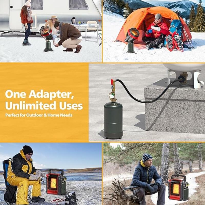 Universals Propane Refill Connector With 3FT Hose for Seamlessly Gas Cylinder Refilling and Grill Stove Tanks