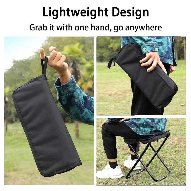 Sgabello Pieghevole Sedia Portatile Leggera Sedia Pieghevole per Esterno Pesca Campeggio Spiaggia Sgabello Pieghevole