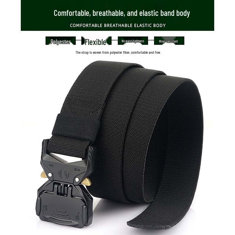 Men's Tactical Braided Nylon Elastic Belt