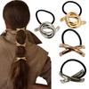 Fashion Alloy Headband Headdress Cool Style Ponytail Hair Ring High-end Seamless Hairband Set