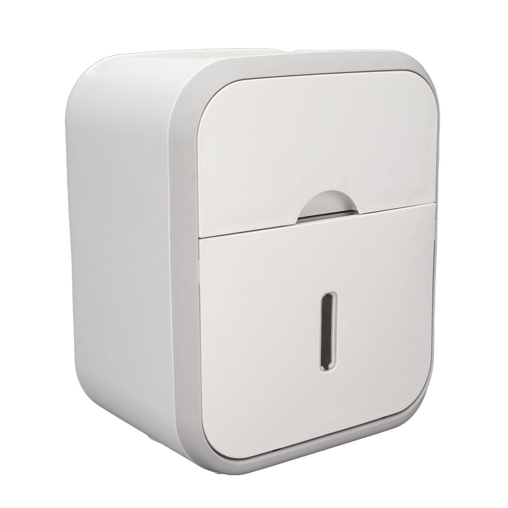Paper Holder Box Wall Mounted Punching Free Waterproof Paper Towel Storage Box for Bathroom