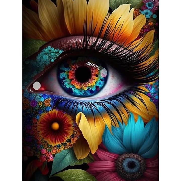 

Наборы для алмазной вышивки CoHraeu Eye для взрослых - Наборы для алмазной живописи для глаз, Наборы для рисования драгоценными камнями «Глаза-цветы» для взрослых в подарок, для декора стен дома 8x12 дюймов 8x12 inch/20x30 cm