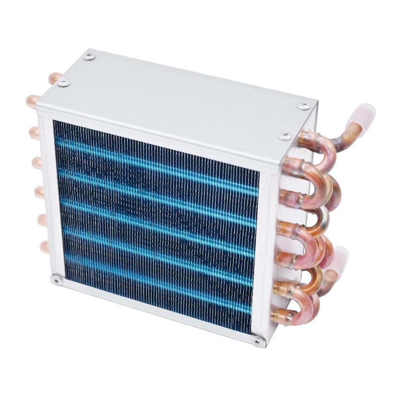 With Shell Condenser Radiator  Freezer Air-cooled Water-cooled Fan Aluminum Fin Copper Tube Heat Exchanger