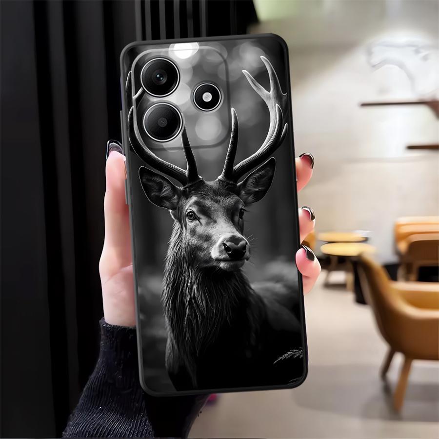 

Case for Xiaomi Redmi Note 14 12 11 12C 13C K80 13 Pro Plus A4 A5 14C A1 A3 9 8 7 10 Phone Cover A1 K40 A2 Dark Patterned Deer Redmi A3x