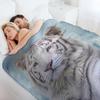 White Bengal Tiger Throw Blanket Cozy Throw Blanket for Bed Sofa Chair