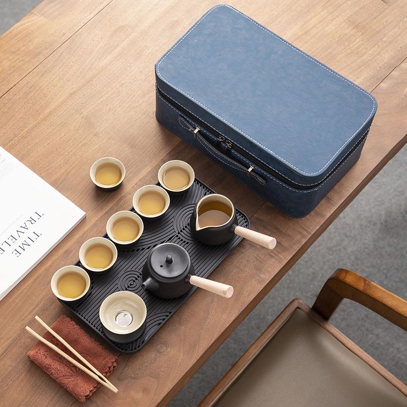 Ceramic outdoor camping portable travel tea set business gift box banking company high-end gifts