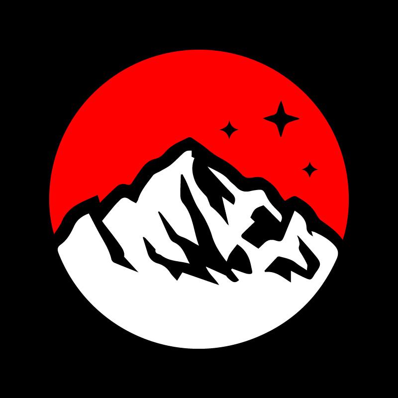 Snow Mountain Stickers,mountain&sky with stars,High quality for cars trucks motorcycles &laptops!