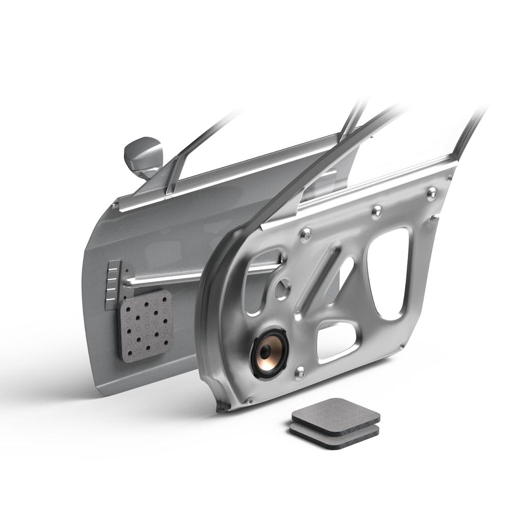 Audio-Technica AT-AQ770P10 Acoustic Control Sheet for Car Door Speakers, High-Performance Sound-Absorbing Material, No Special Tools Required, Pack