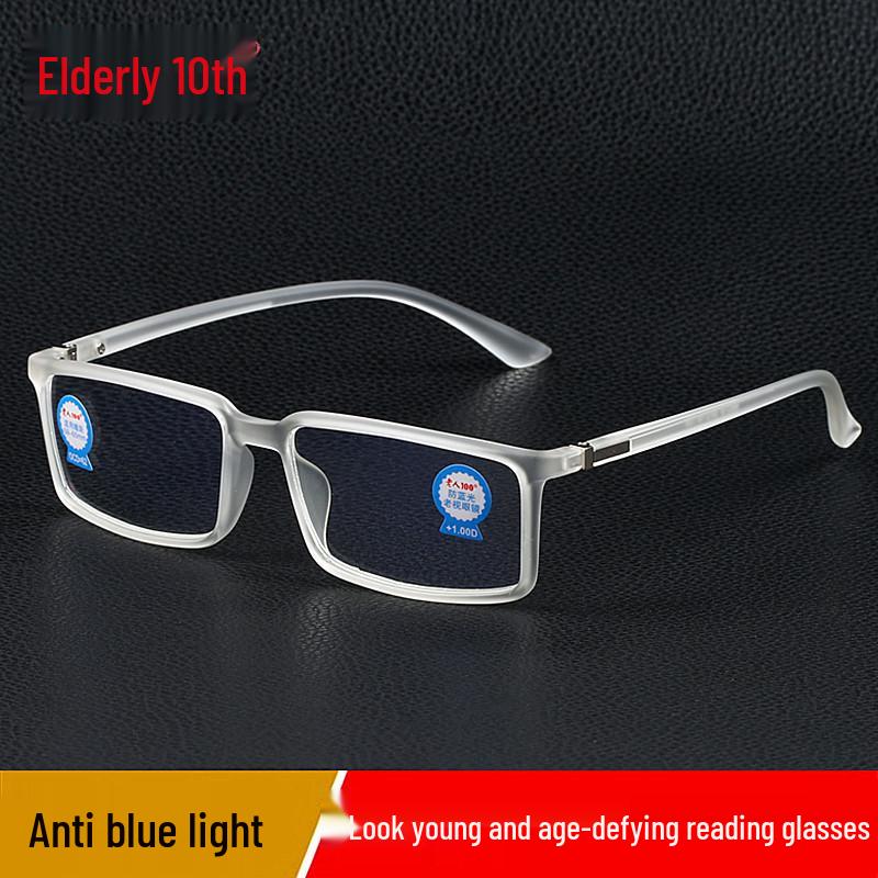 

2024 Сверхлегкие прозрачные очки для чтения с защитой от синего света для женщин и мужчин +100