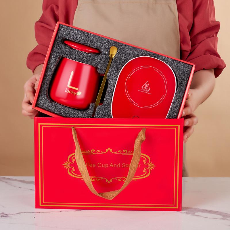55° Temperature-Regulating Ceramic Coffee Mug Gift Set