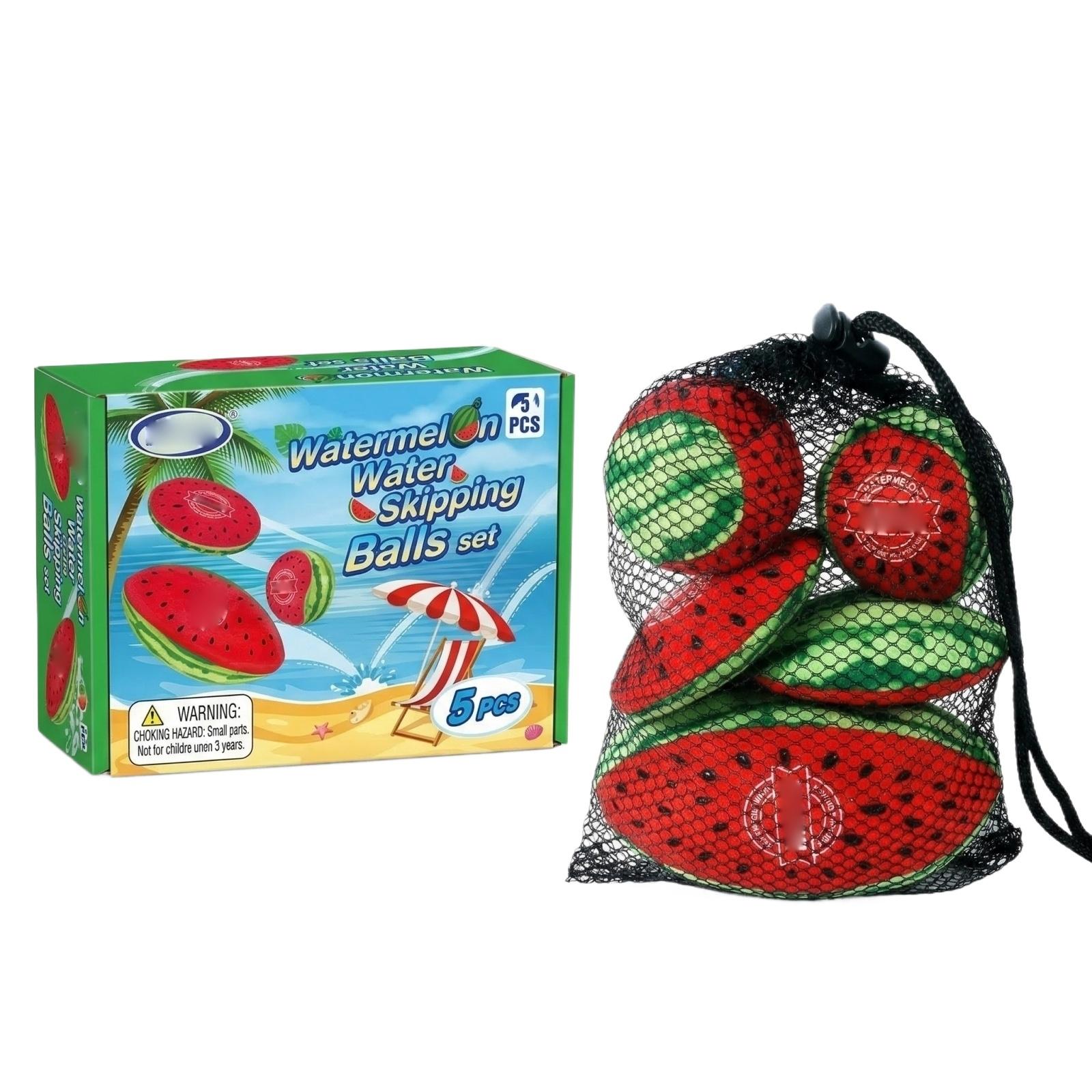 

Watermelon Water Skipping Balls Set 5 Pieces Durable Floating Balls for Outdoor Pool Beach Lake Water Play Suitable for Children and Adults
