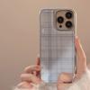 Blue Plaid for 16 for Apple 17promax Phone Case for IPhone 14 Drop Glue 13 Korean 15 Electroplating for Huawei