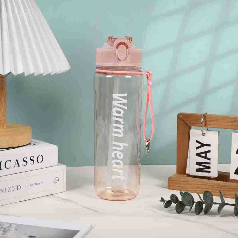 Water bottle American 800ML large capacity plastic cup men and women outdoor fitness sports high temperature anti-drop double drinking straw cup