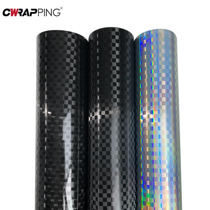Car Adhesive Vinyl Paper Bubble Free Motorcycle Wrap Brushed Vinyl Auto Tuning Checkered Glossy Car Film Covering Accessories
