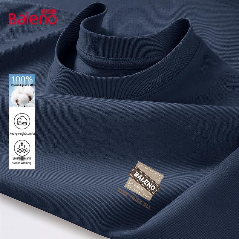 Baleno Men s Long Sleeve Round Neck T-Shirt L тёмно-синий