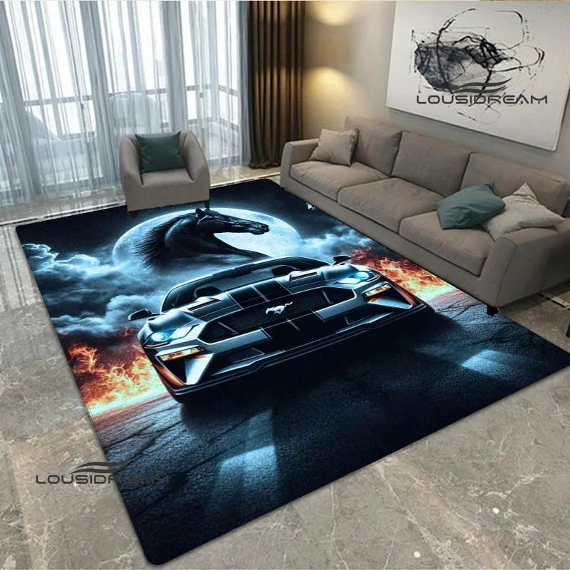 3D M-Mustang car logo printed carpet kitchen mats Non -slip carpet outdoor carpets area rug bedroom decor birthday gift