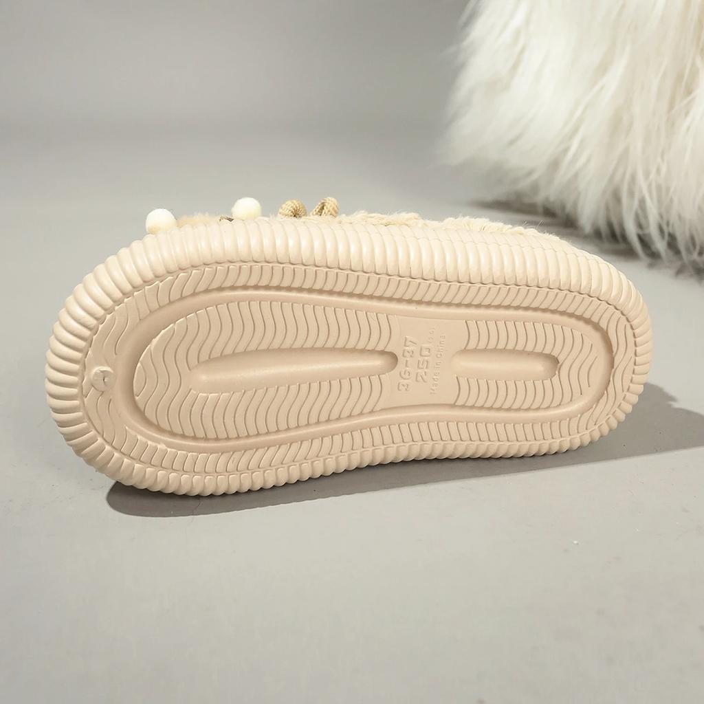 Cartoon Bag Cotton Slippers Home Outdoor Wear Thick Soles Warm Skin-friendlyNon-slip Womens Shoes Zapatos De Mujer SlippersWomen