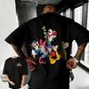 Tricou de vară 2026 cu tematică Mickey Mouse Disney pentru bărbați, modă stradală, 100% bumbac pur, cu mânecă scurtă, casual, larg, respirabil, top