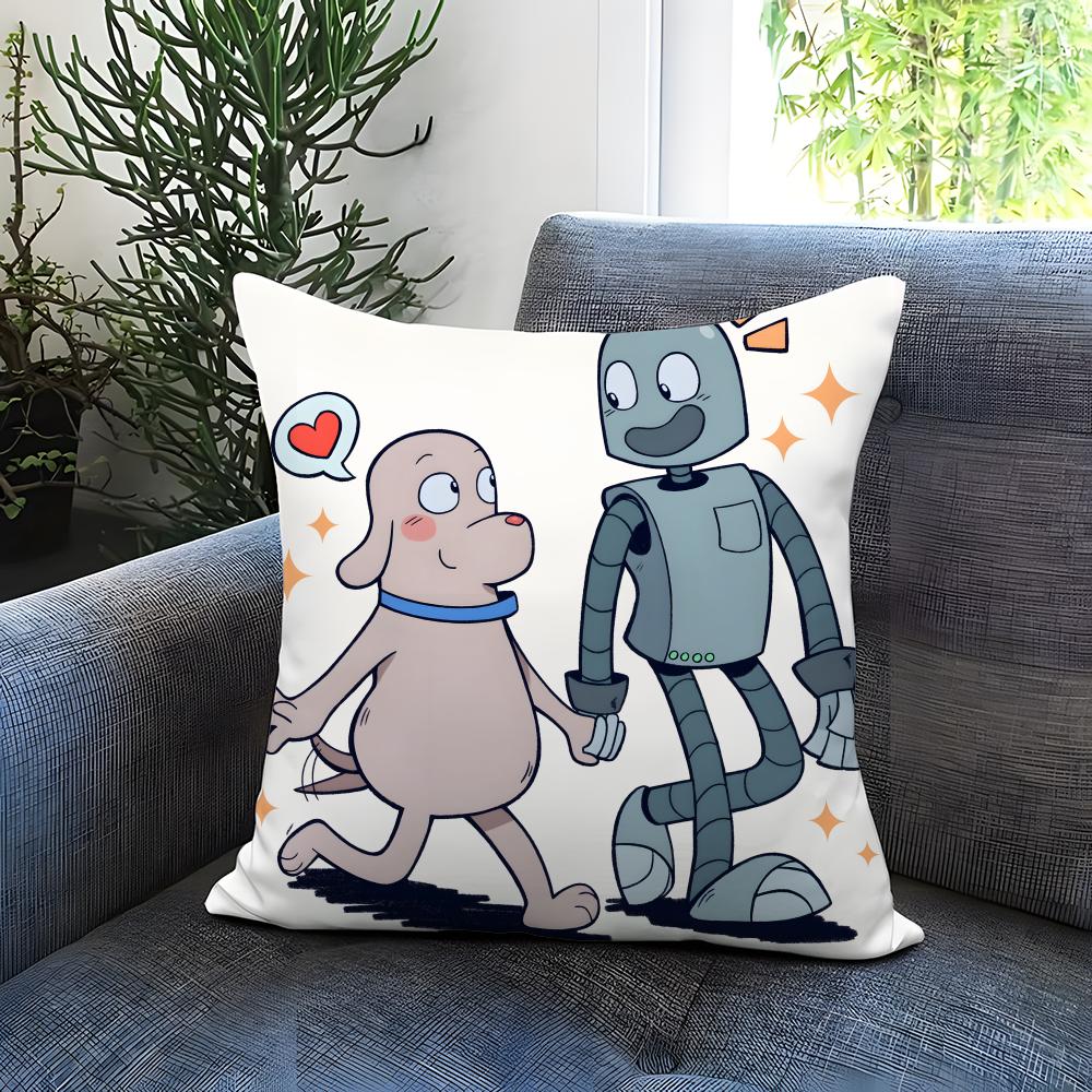 

POPULAR Robot Ddreamss Cushion Cover Comfortable Reversible Pillow Cover Ideal for Car Sofa Bedroom & Beyond 30cmx30cm