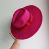 Elastisches Band Buntes Wildlederhut Herbst und Winter Damenfilzhut Breitkrempiger Hut Britischer Stil Retro Herrenhut Gorras Hombre