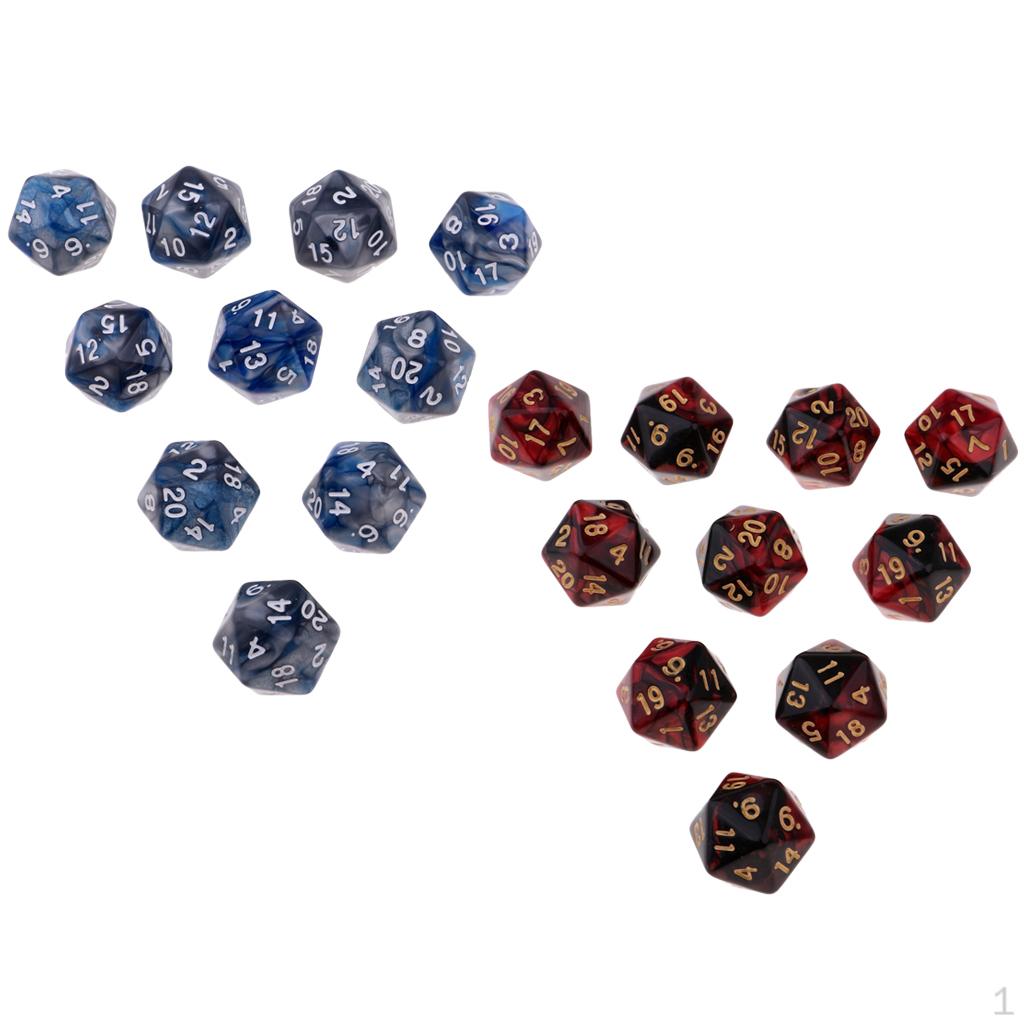 20Pcs Table Games Polyhedral 20-sided Set for RPG Game