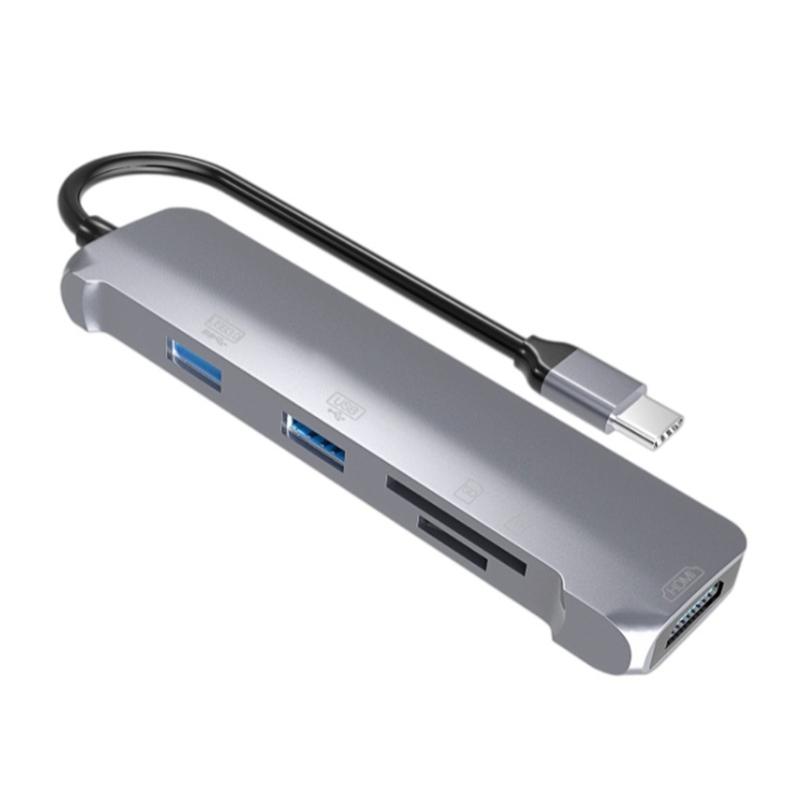 

Multiports USB C Adapters 4K HDTV Output 5Gbps Data Transfer Builts In Chargers Plugs And Play Design 1