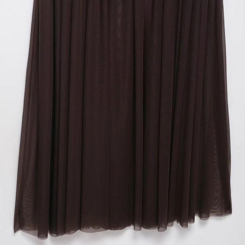 Araltay New Arrival Fashion Style Women's Clothing Fashion All-Match Minimalist Casual Style Silm Silk Net Patchwork