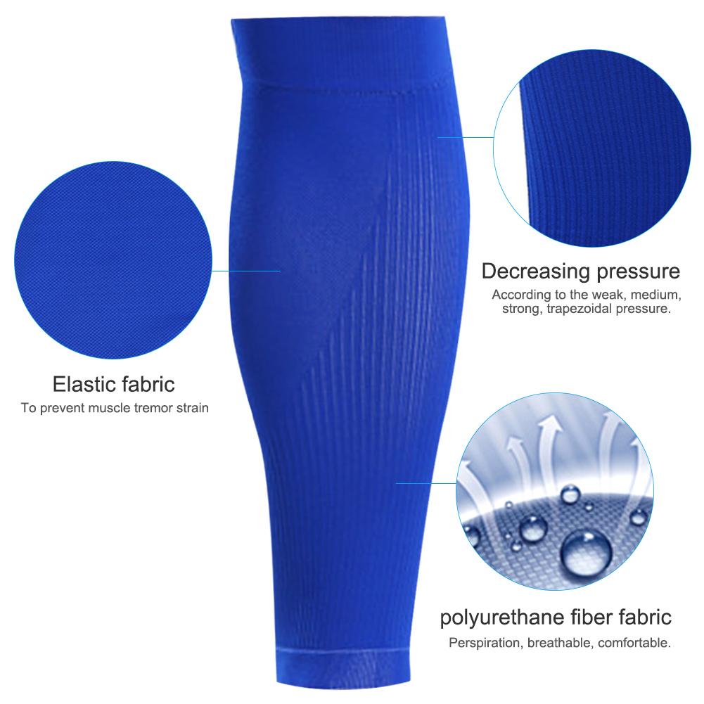 1 Coppia Mumian Parastinchi Sportivi Maniche Compressione Polpaccio Protezione BluM