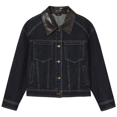 Hotwind Damen Patchwork Denimjacke in Farbblock-Optik