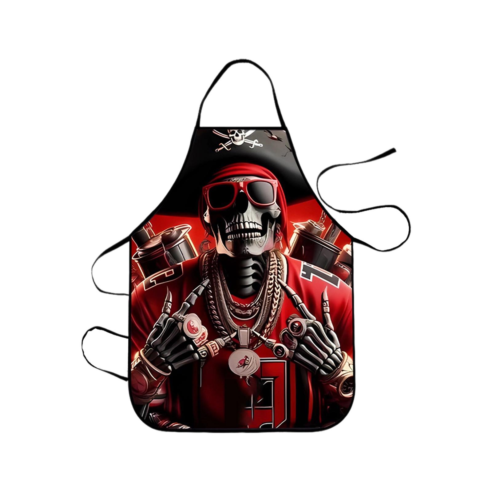 

Classic Pirate Apron, Adjustable Waterproof Polyester Kitchen Apron For Men And Women Cooking, Baking, BBQ, Coffee Shop, Housewarming Gift, 25x29 Inch One Size