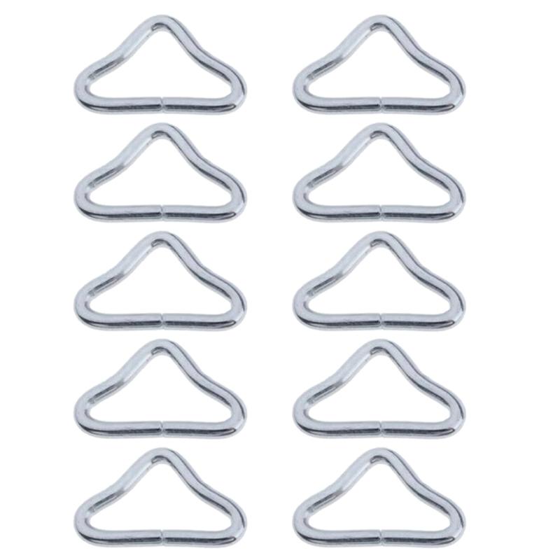 10Pcs Triangular Rings Buckles Rings V-rings Replacement Repair Trampoline Triangular Buckles Wear Resistant Part Rings Buckles