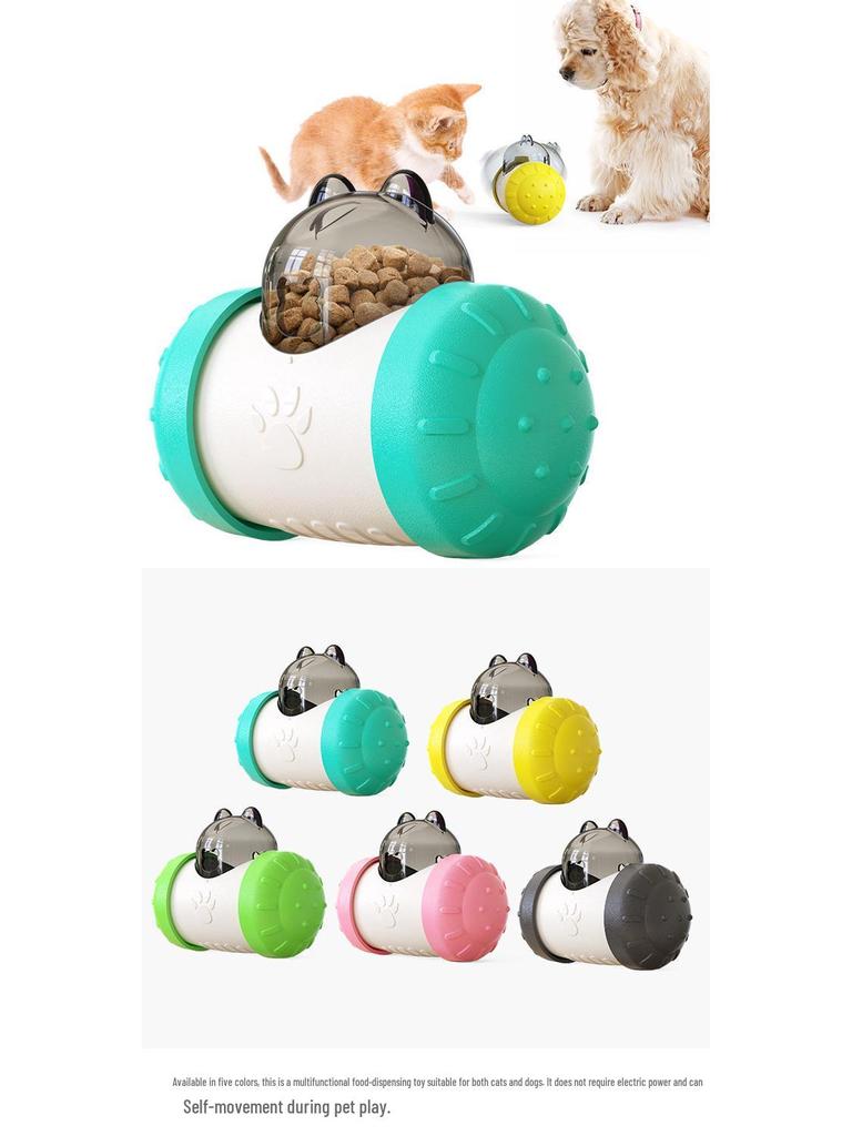 Pet Wobbling Bite-Resistant Food Ball Toy for Dogs and Cats