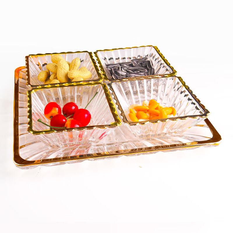 European Style Glass Divided Serving Platter