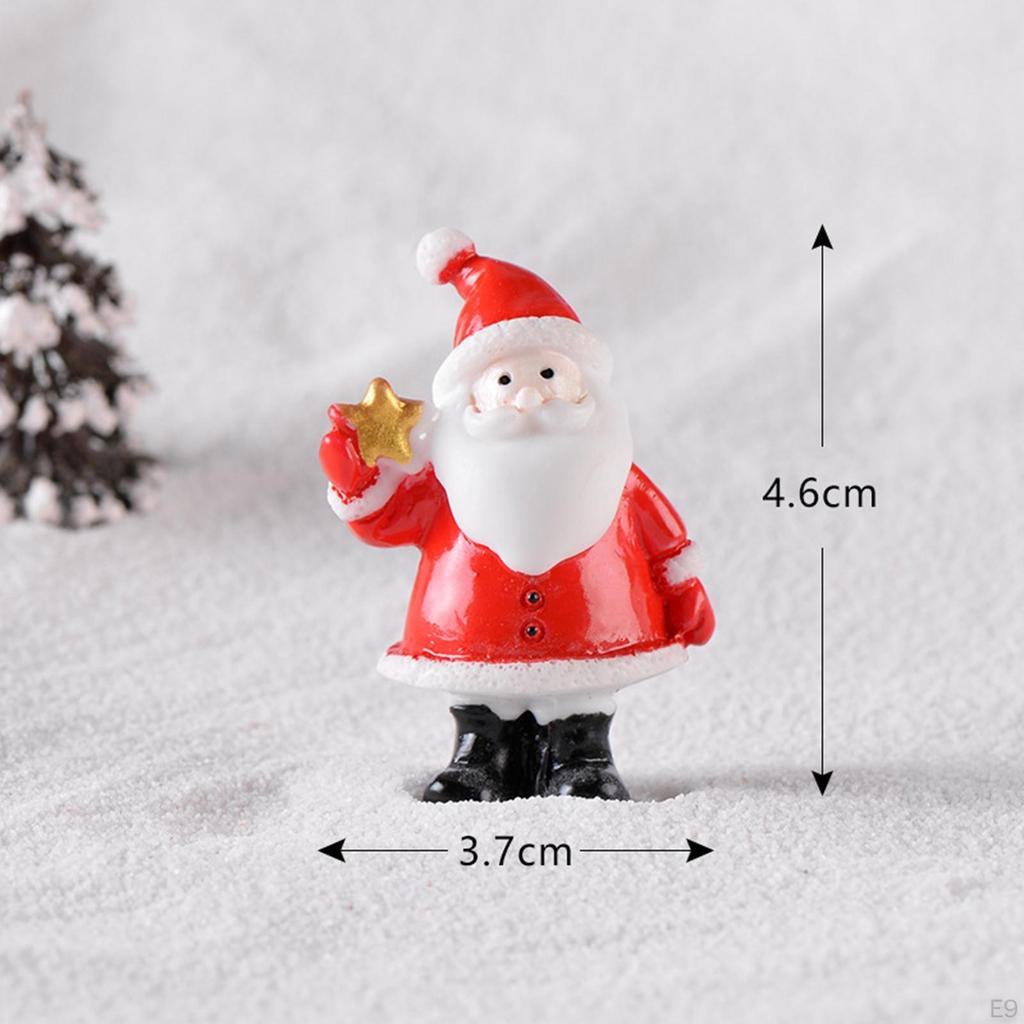 Christmas Old Man Figurine Sculpture Small Character Miniature for Home Decor Decoration