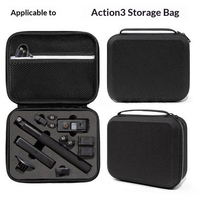 Hard Shell Shockproof Action Camera Carrying Bag Waterproof Portable Storage Pouch for Osmo Action 3 4 5 Pro Sports Vlogging