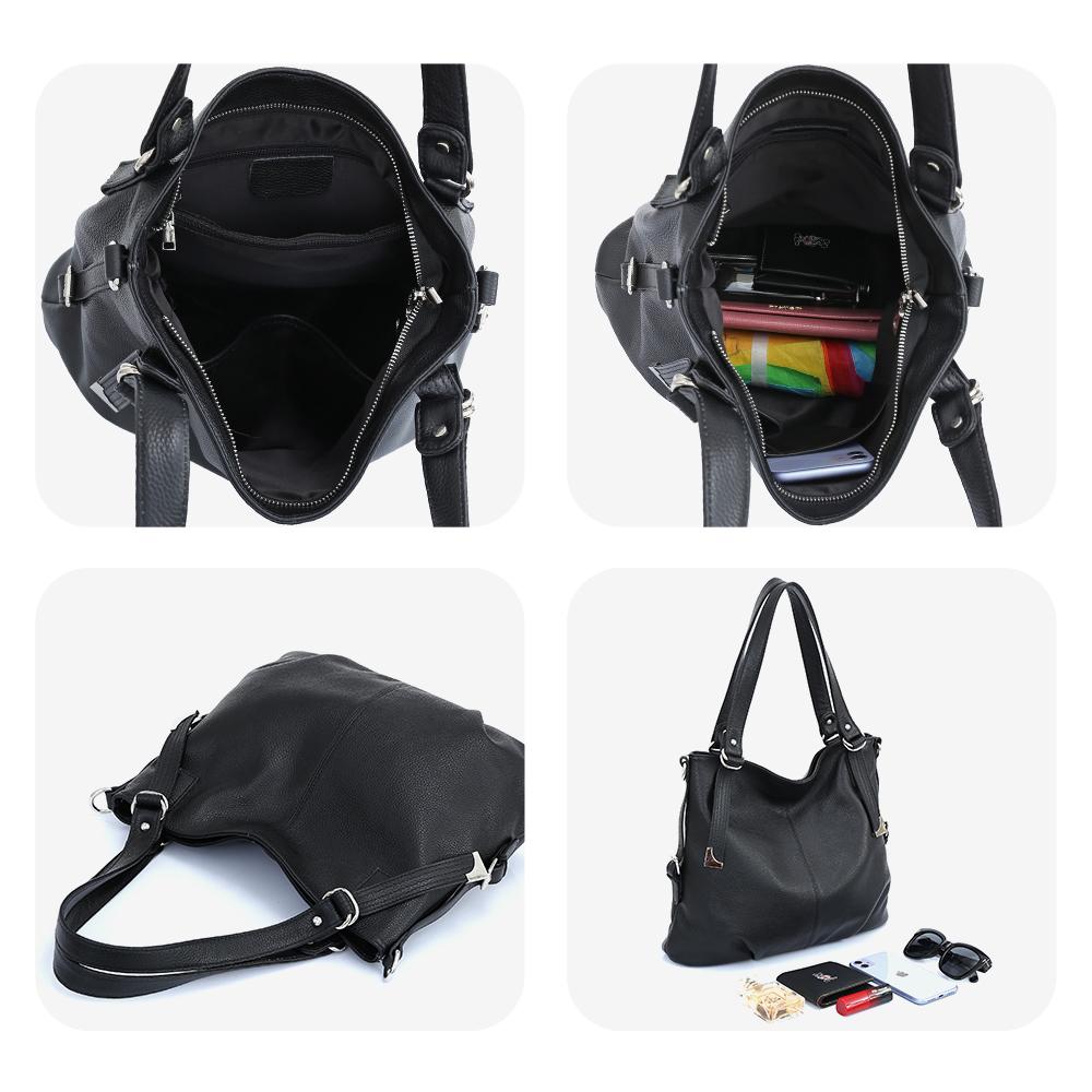 Zency Soft Genuine Leather Bags Women Simple Classic Shoulder Bag