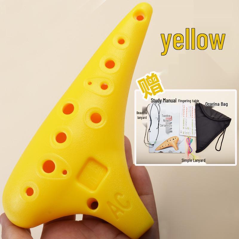 Durable Beginner 12-Hole C-Key Alto Ocarina for Kids & Classrooms