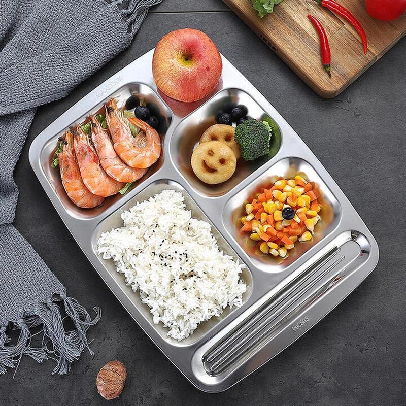 ZLIII Stal nierdzewna 304 Podzielona tacka na lunch