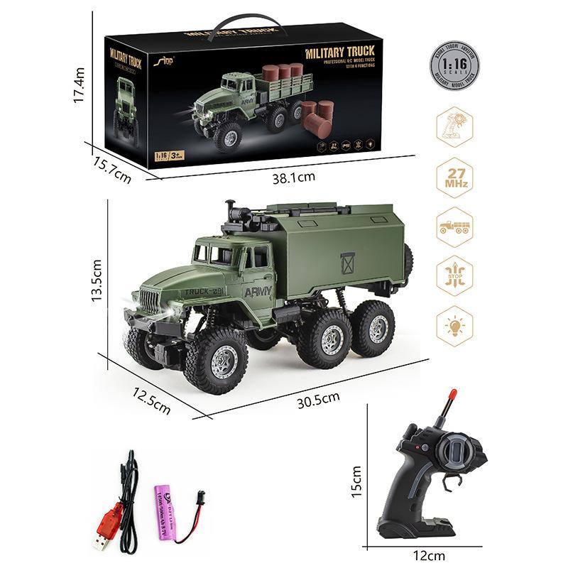 High-Standard 6Wd Rc Army-Design Premium-Quality Transport-Truck Superior-Grade / Off-Road High-Standard Remote Top-Grade Control High-Standard