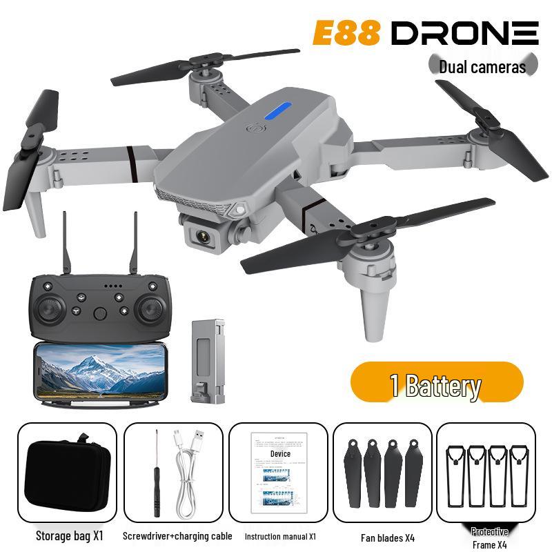 E88PRO 2025 Dual Camera Drone: Fixed Height Quadcopter with Remote Control for Aerial Photography