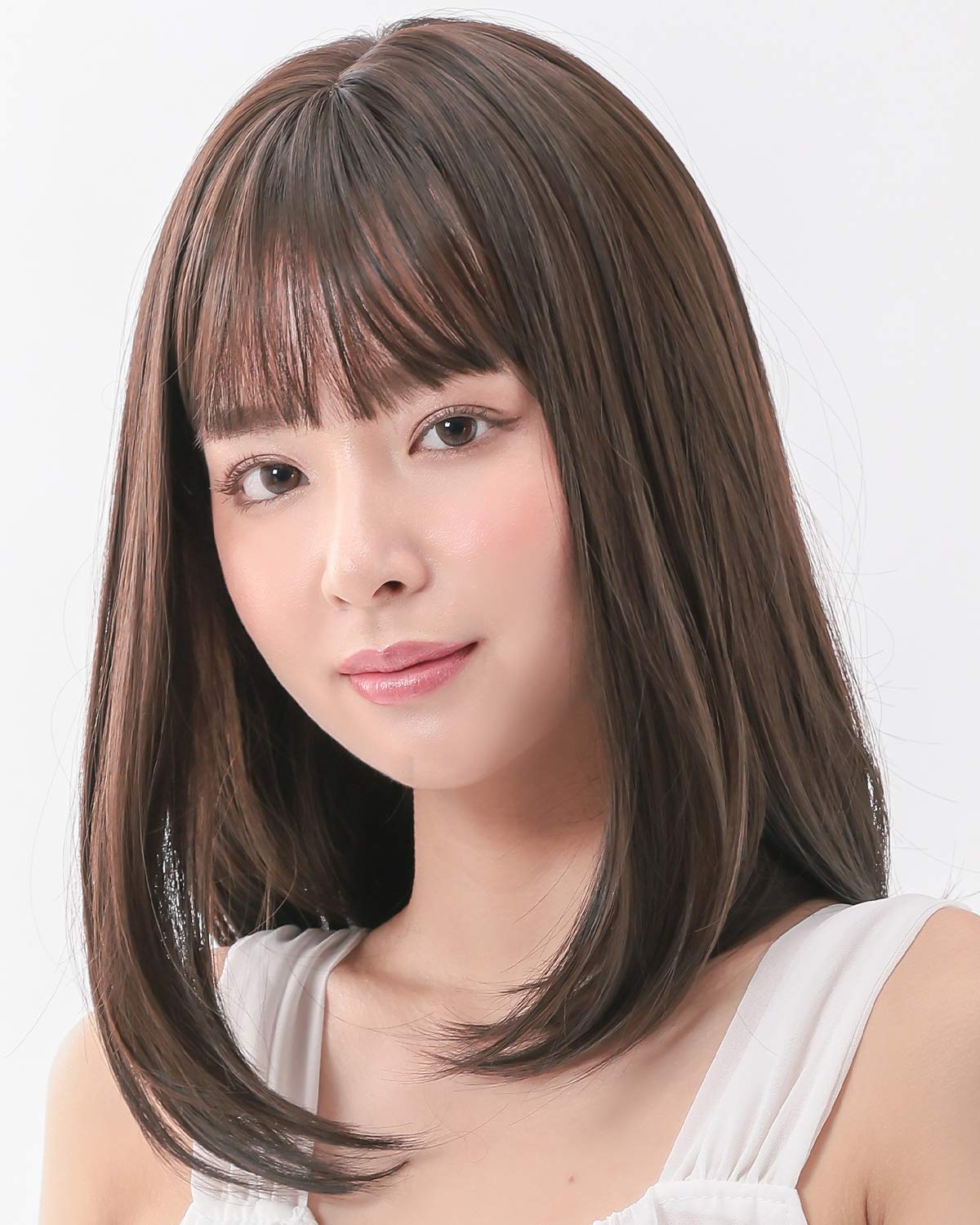 

AQUADOLL Medium Full Wig, Simple Midi Style, Black Hair, Blonde, Pudding, One Size Fits Most, DBR (Deep Brown) wg317DBR