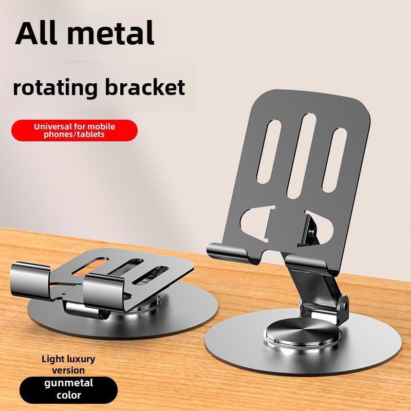 Um 360° drehbarer Telefon- und Tabletständer aus Metall, faltbar und multifunktional für Live-Übertragungen