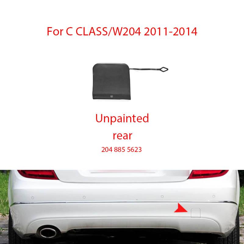 For Mercedes Benz C Class W204 Car Front rear Bumper Tow Hook Cover Cap Black 2010-2014