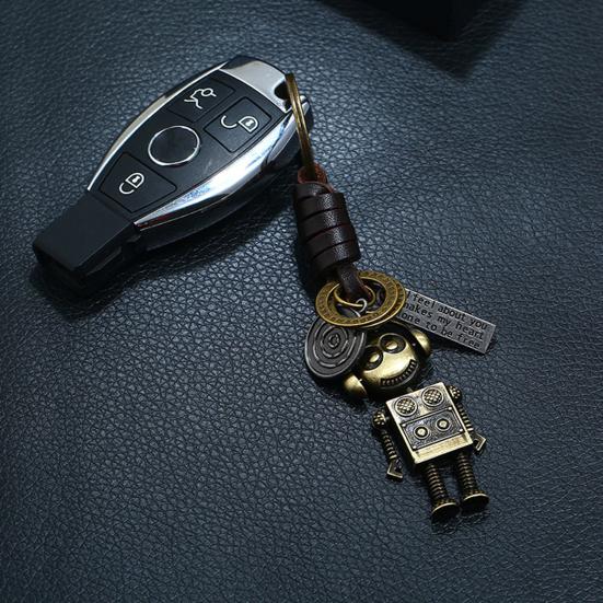 Hängande Nyckelring Utsökt utförande Robot Astronaut Vintage Stil Personlig Retro Dekor Nyckel Hängande Nyckeldekor