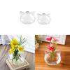 Clear Glass Vase Cats for Head Shaped Vases Flower Vases for Buds Cuttings Greenery Plant Container Room Ornaments