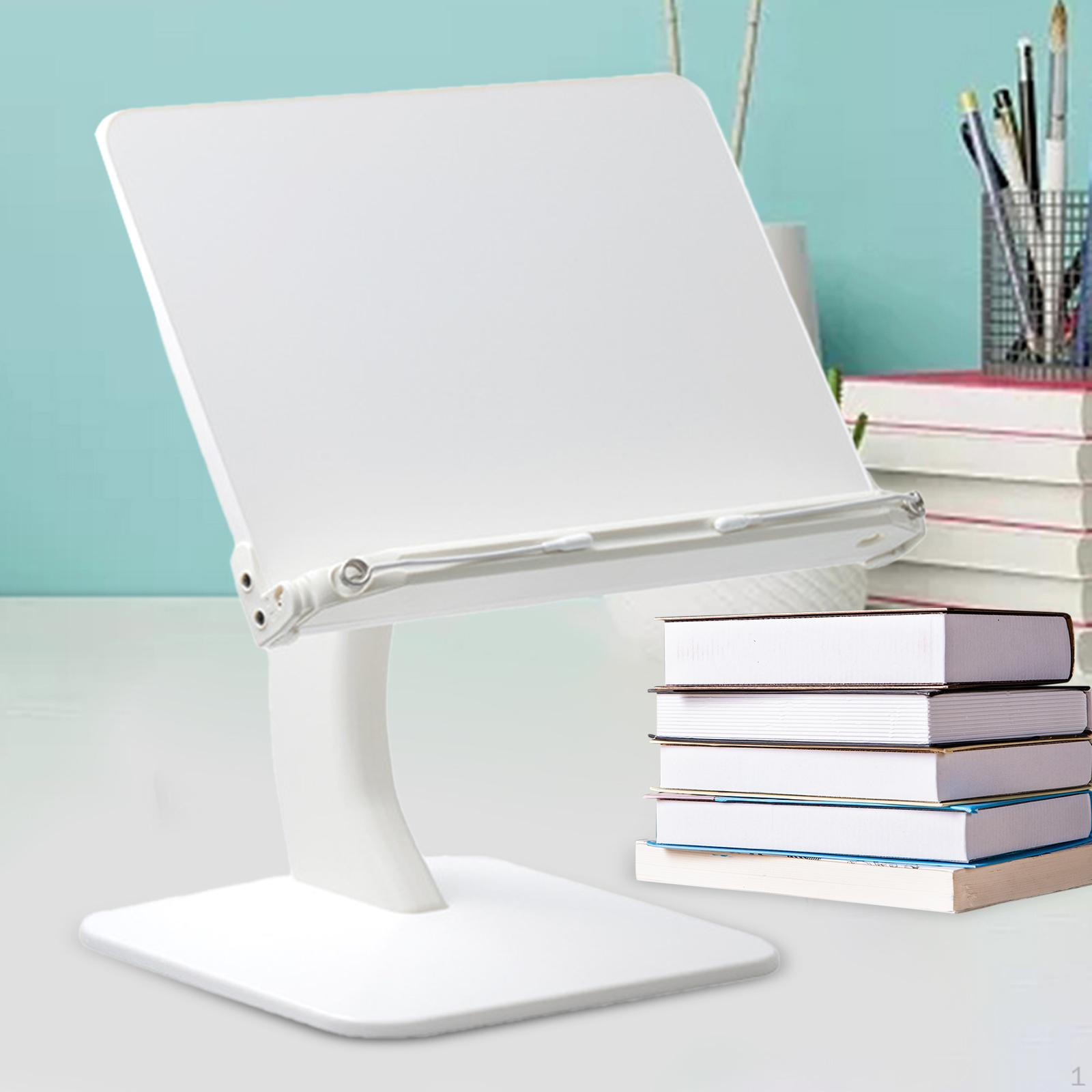 

Подставка для книг, держатель для страниц, регулируемый угол наклона, легкая подставка белый